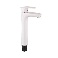 Смеситель для умывальника Plamix Cezar-001 HIGH SET White (с подводом)