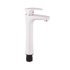 Смеситель для умывальника Plamix Cezar-001 HIGH SET White (с подводом)
