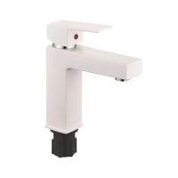 Смеситель для умывальника Plamix Kubus-001 SET White (с подводкой)