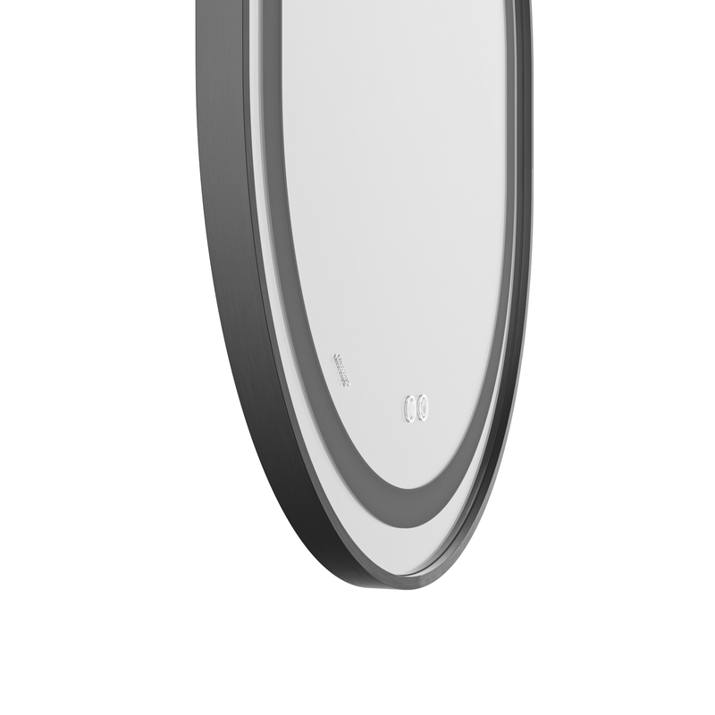 Зеркало Mixxus Premium ELLIPSE MV05-80x70-REVERSE BLACK (LED Touch, Anti-fog, димер (3-6kK))(MP6646