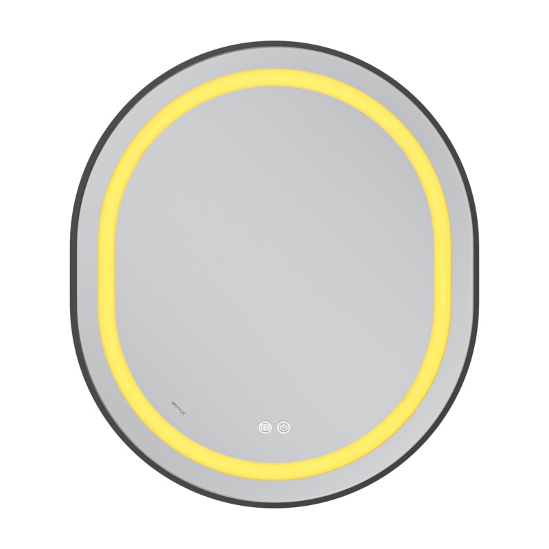 Зеркало Mixxus Premium ELLIPSE MV05-80x70-REVERSE BLACK (LED Touch, Anti-fog, димер (3-6kK))(MP6646