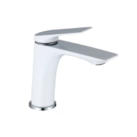 Смеситель для умывальника Mixxus Premium DERBY 001 (NUT) WHITE-CHROME