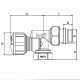 Кран радиаторный термостатический Roho R5170-050 - 1/2" (М30х1,5) осевой