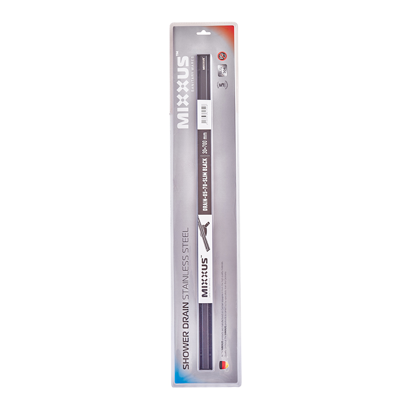 Душевой трап с нерж. стали SUS304 Mixxus Drain-05-70-Slim Black (30x700 мм) (Черный)
