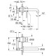 Смеситель для раковины скрытого монтажа Grohe BauClassic