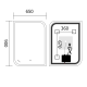 Зеркало Mixxus BEVEL MA02-90x65-REVERSE (LED Touch, Anti-fog, димер (3-6,5kK))