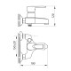 Смеситель для ванны Zerix FAD 135
