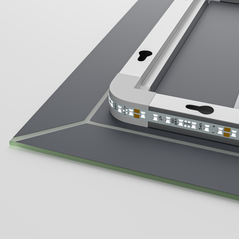 Зеркало Mixxus Premium CUBIC MR14-80x60-REVERSE (LED Touch, Anti-fog, димер)