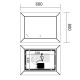 Зеркало Mixxus Premium CUBIC MR14-80x60-REVERSE (LED Touch, Anti-fog, димер)