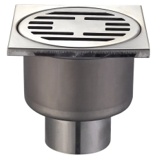 Душевой трап из нержавеющей стали SUS304 Mixxus Drain-01-10x10-180 (прямой отвод)