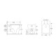 Унитаз напольный безбачковой Mixxus Premium QUADRO-0701-R 600х355х410mm, система смыва RIMLESS (MP6