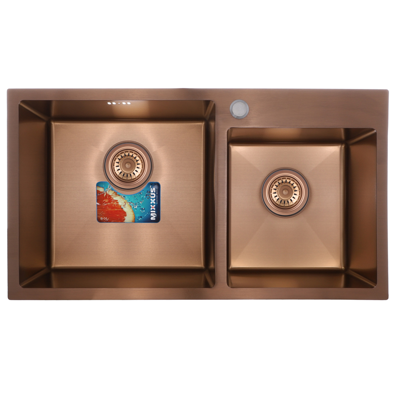 Набор Mixxus SET-7843D-220x1.0-PVD (мойка+смеситель+диспенсер)