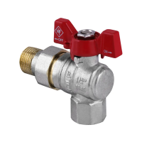 Кран шаровый с американкой угловой 1/2" ГШБ (NF.941) Nolf