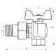 Кран шаровый с американкой угловой 1/2" ГШБ (NF.941) Nolf