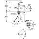 Смеситель для раковины с выдвижным изливом Grohe Eurosmart New