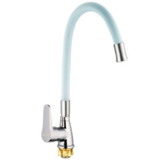 Смеситель для кухни Mixxus SOP4-146 Reflector White с белым силиконовым изливом