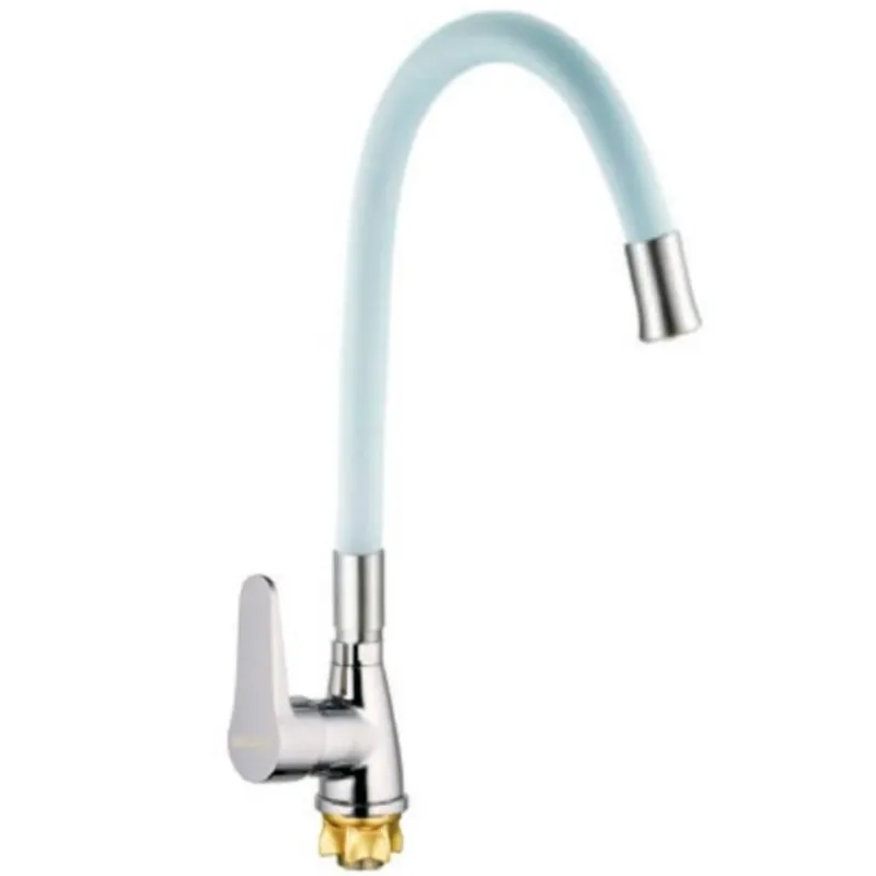 Смеситель для кухни Mixxus SOP4-146 Reflector White с белым силиконовым изливом