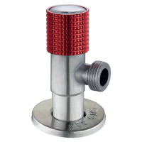 Кран для подключения сантехприборов Mixxus VAL-09-1/2x1/2 с нерж. стали SUS304 (красный)