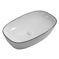 Раковина накладная Mixxus Premium DIVERSE-0109 EDGE BLACK 500х380х140mm
