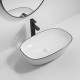 Раковина накладная Mixxus Premium DIVERSE-0109 EDGE BLACK 500х380х140mm