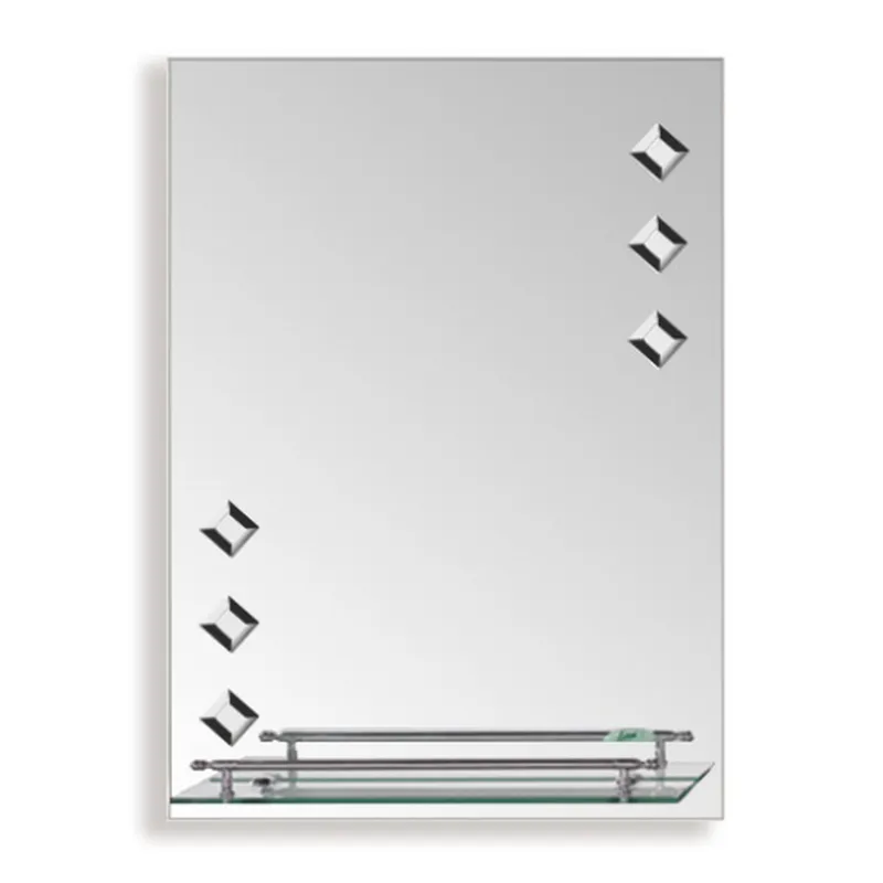 Зеркало настенное Zerix SANSA MRZ04-450x600x100 прямоугольное с полкой и декором