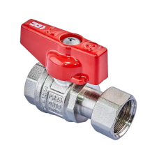 Кран шаровый Roho R115-050 -1/2"х1/2" ВВ прямой Н/Г, ручка "бабочка" красная