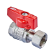 Кран шаровый Roho R115-050 -1/2"х1/2" ВВ прямой Н/Г, ручка "бабочка" красная