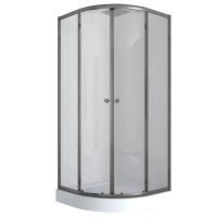 Душевая кабина с низким поддоном Mixxus PLAIN SCT02-90x90x195-TR GRAPHITE прозрачное стекло 4мм (MI