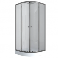 Душова кабіна з низьким піддоном Mixxus PLAIN SCT02-90x90x195-TR GRAPHITE прозоре скло 4мм (MI