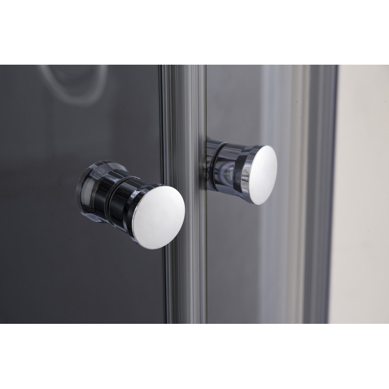 Душевая кабина с низким поддоном Mixxus PLAIN SCT02-90x90x195-TR GRAPHITE прозрачное стекло 4мм (MI
