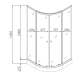 Душевая кабина с низким поддоном Mixxus PLAIN SCT02-90x90x195-TR GRAPHITE прозрачное стекло 4мм (MI