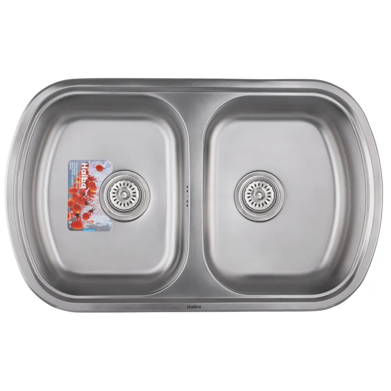 Мойка кухонная Haiba 80x49 Double (Satin)