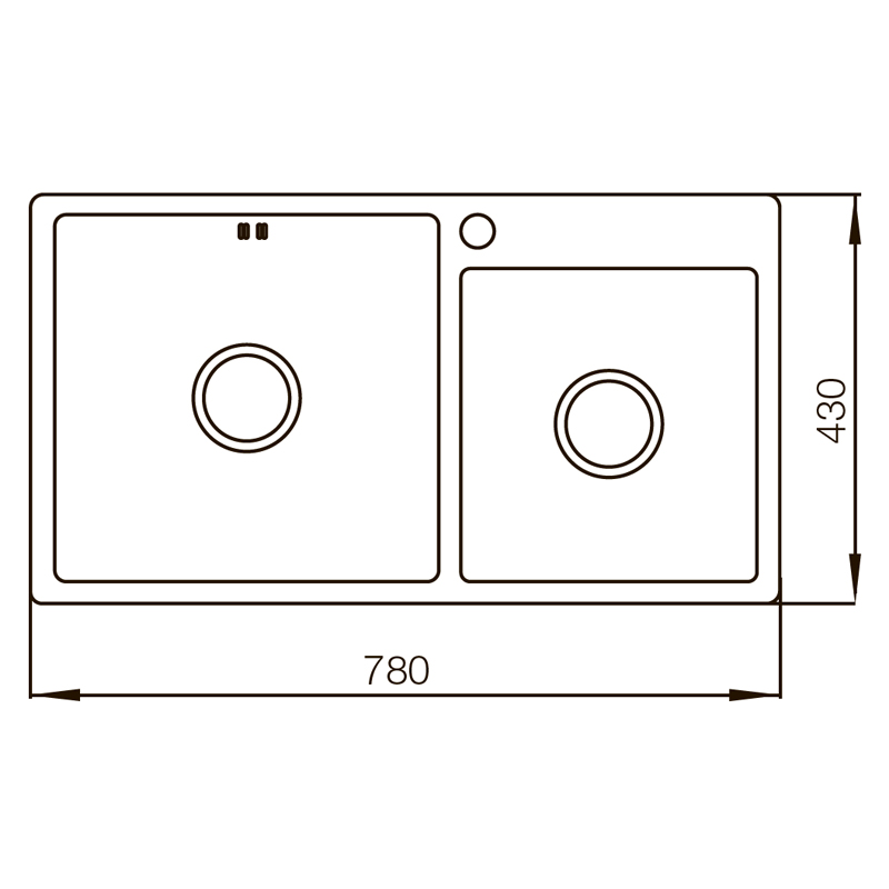 Мойка Mixxus MX7843-220x1.0-Satin