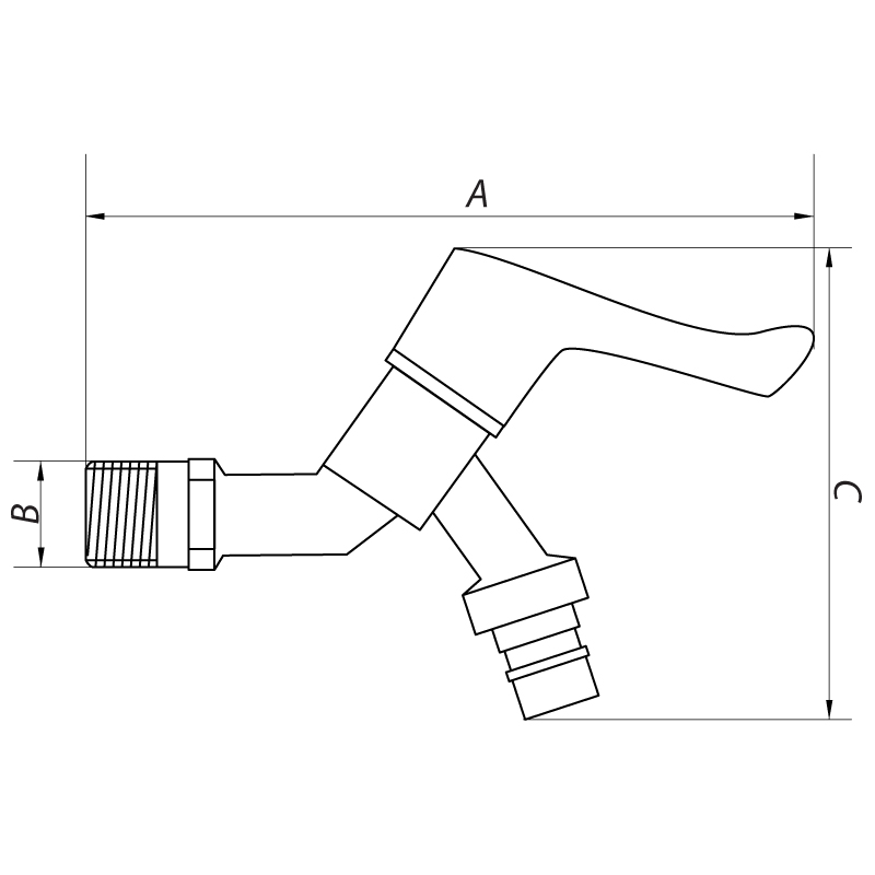 Кран для холодной воды 1/2" (Koer KR.255)