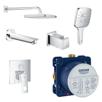 Душевая система скрытого монтажа Grohe Eurocube c Tempesta Cube 250