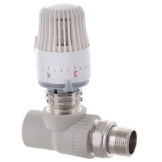Кран термостатический с термоголовкой прямой PPR 25x3/4 Koer K0156.PRO