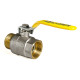 Кран шаровой KOER KR.215.G - 1 1/2" FM ГШВ YELLOW, ручка "рычаг" желтая