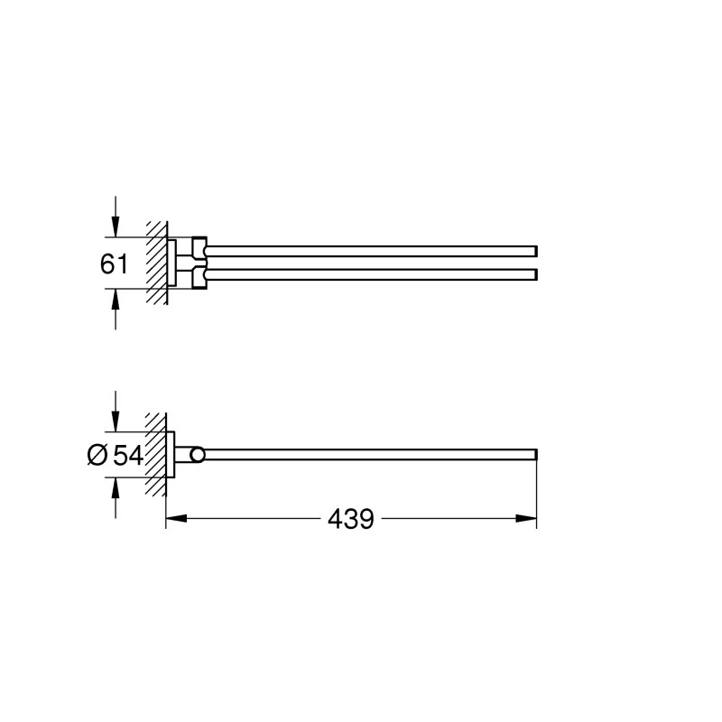 Двойной держатель для полотенец Grohe Essentials New