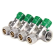 Коллектор вентильный с фитингом Koer KR.1123-4 3/4”x4 ways