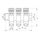 Коллектор вентильный с фитингом Koer KR.1123-4 3/4”x4 ways