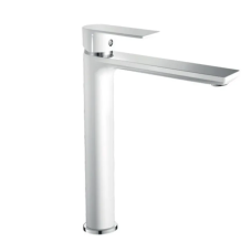 Смеситель для умывальника HAIBA ALEX 001 HIGH WHITE-CHROME