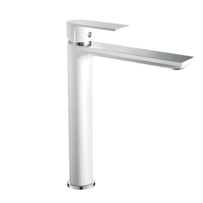 Смеситель для умывальника HAIBA ALEX 001 HIGH WHITE-CHROME