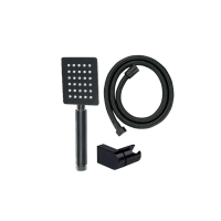 Душевой набор Mixxus Shower SET-02.SUS Black (шланг, лейка, кронштейн) с нерж. стали