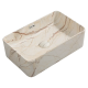 Раковина накладная Mixxus Premium QUADRO-0208 MARBLE 480х315х140mm с переливом
