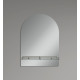 Зеркало настенное Zerix LAGUNA MRZ03-700x800x110 прямоугольное с дугообразным верхом и полкой (ZX56