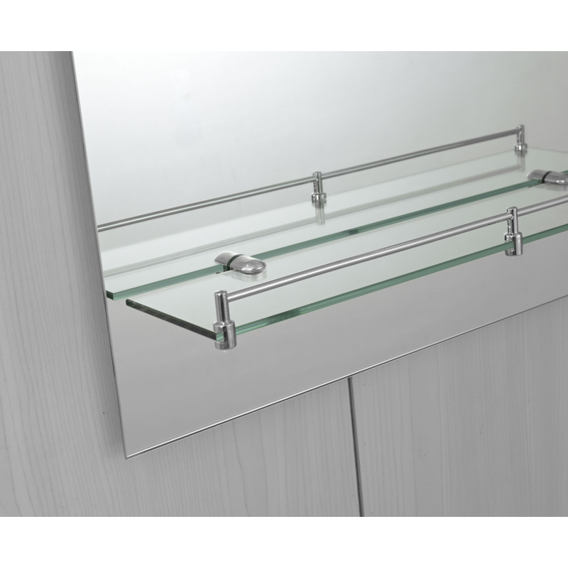 Зеркало настенное Zerix LAGUNA MRZ03-700x800x110 прямоугольное с дугообразным верхом и полкой (ZX56