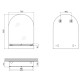 Зеркало настенное Zerix LAGUNA MRZ03-700x800x110 прямоугольное с дугообразным верхом и полкой (ZX56