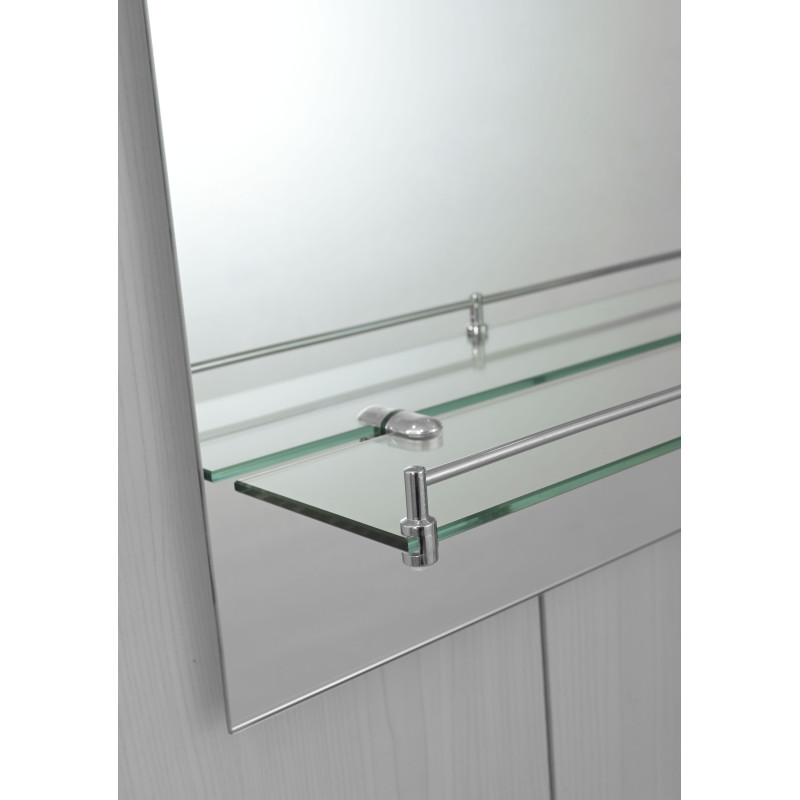 Зеркало настенное Zerix LAGUNA MRZ03-700x800x110 прямоугольное с дугообразным верхом и полкой (ZX56