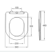 Сидение-крышка для унитаза Mixxus SEAT COVER BEVEL-2004 560х363х30mm, с микролифтом