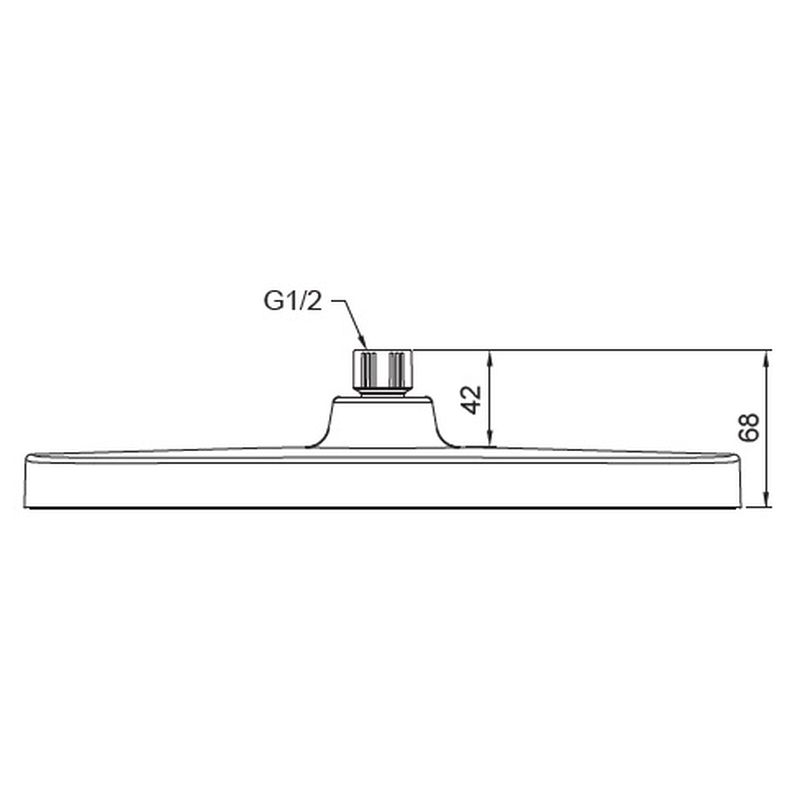 Лейка для душа потолочная Koer KP-0402-07-OH 310x200мм